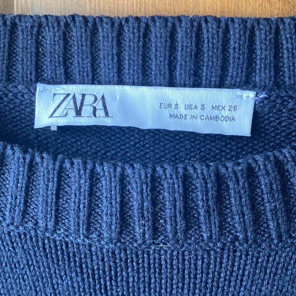 Zara small striped sweater wool blend - Picture 2 of 4